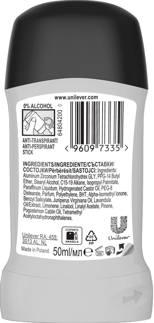 Дезодорант стік Rexona Invisible Black & White 50 мл фото 1