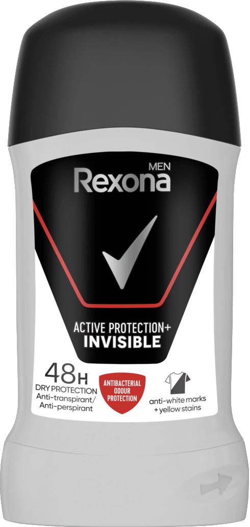 Rexona дез. стік чол. Невидимий на чорному та білому антибактеріальний, 50мл 2