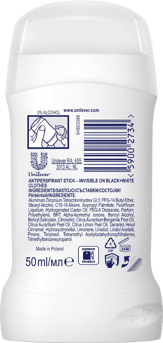 Rexona дезодорант-стик Невидимый на черном и белом 48 часов, 50 г