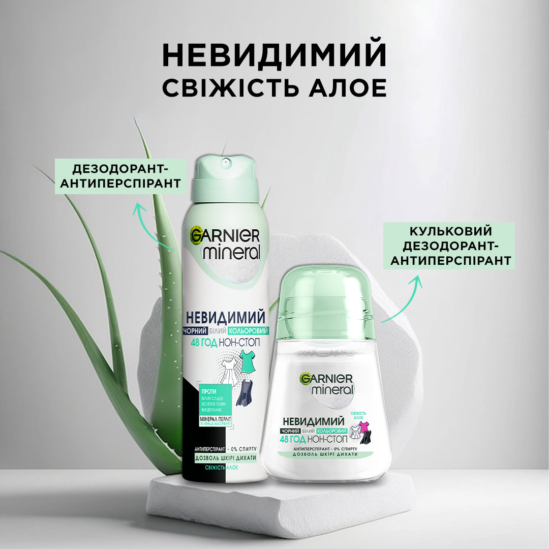 Шариковый дезодорант-антиперспирант GARNIER Mineral Невидимый Прикосновение свежести, 50 мл фото 4