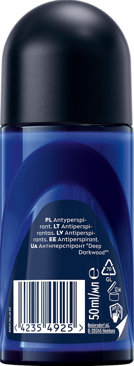 Антиперспірант NIVEA MEN Deep Darkwood роликовий 50 мл фото 1