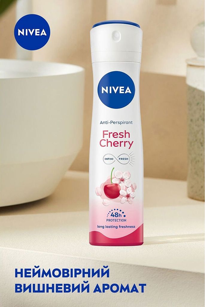 Антиперспірант NIVEA Свіжа вишня 150 мл фото 2