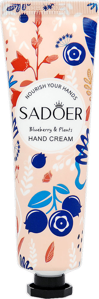 Крем для рук Sadoer Blueberry & Plants с ароматом черники 30 г