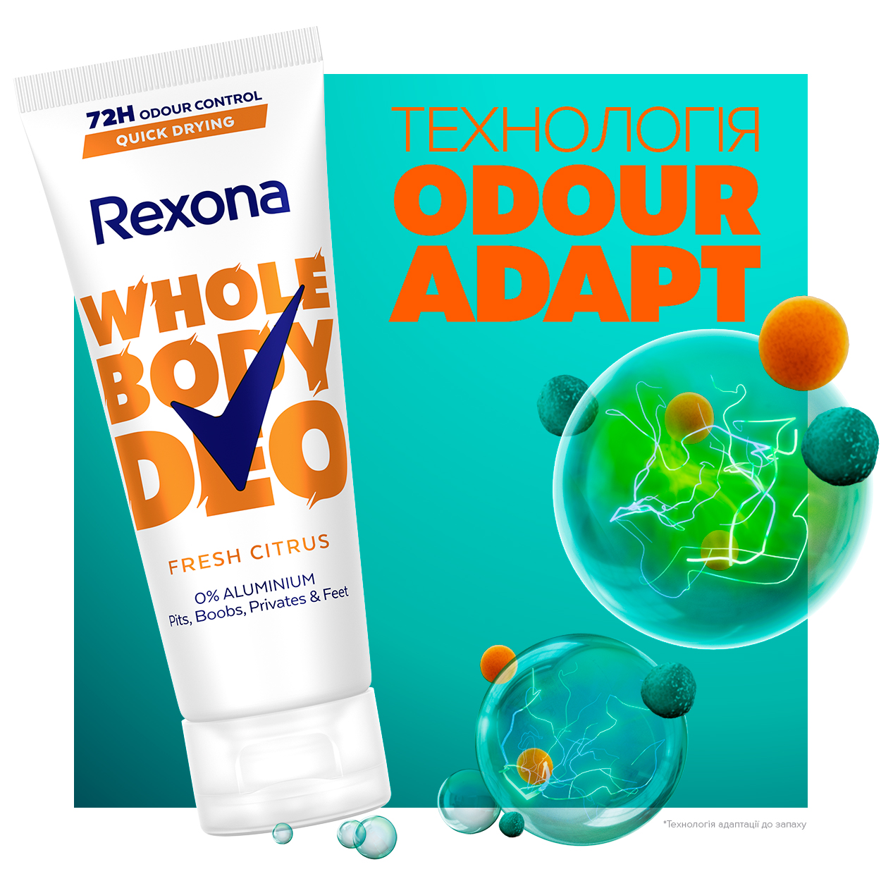 Дезодорант крем Rexona Whole Body Deo Fresh Citrus 75 мл фото 4
