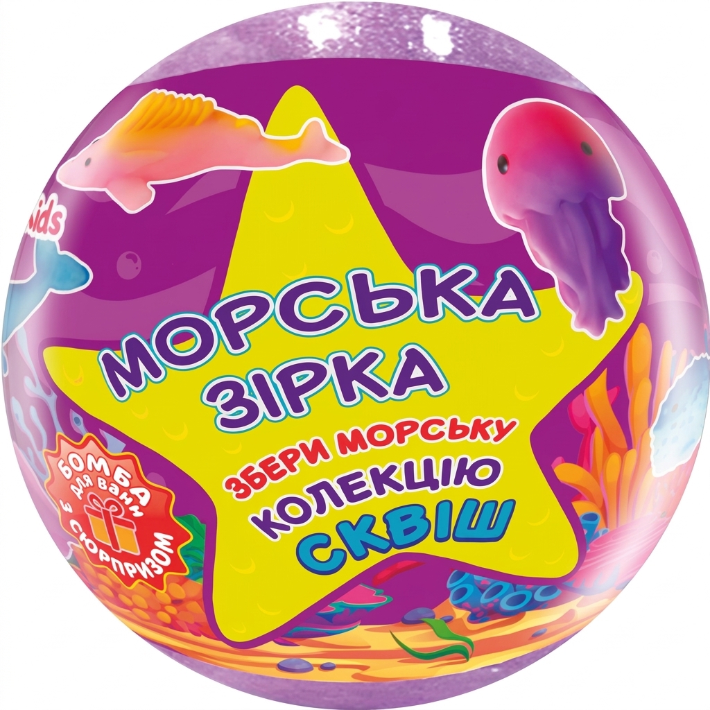 Crazy bombs kids бомба д/ванн сквіш  Морська зірка, 120г