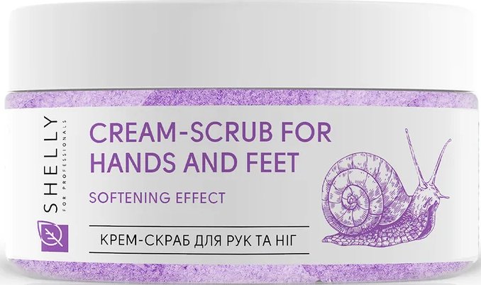 Крем-скраб для рук та ніг Shelly Snail & Shea з екстрактом равлика та олією каріте 350 г фото 5
