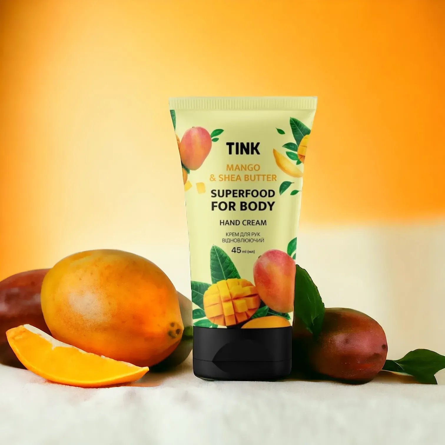 Крем для рук Tink Superfood for body восстановливающий с экстрактом Манго 45 мл фото 2