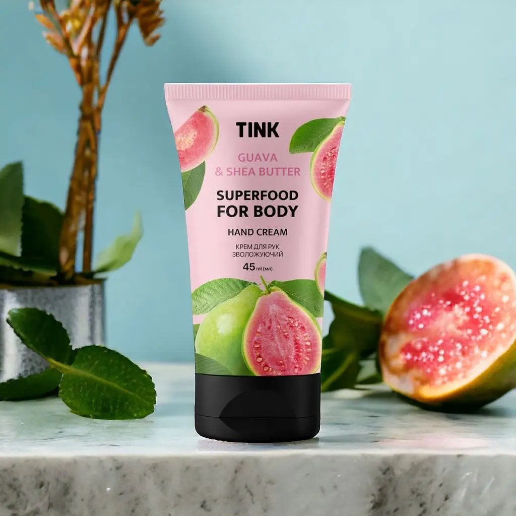Крем для рук Tink Superfood for body увлажняющий с экстрактом Гуава 45 мл фото 2