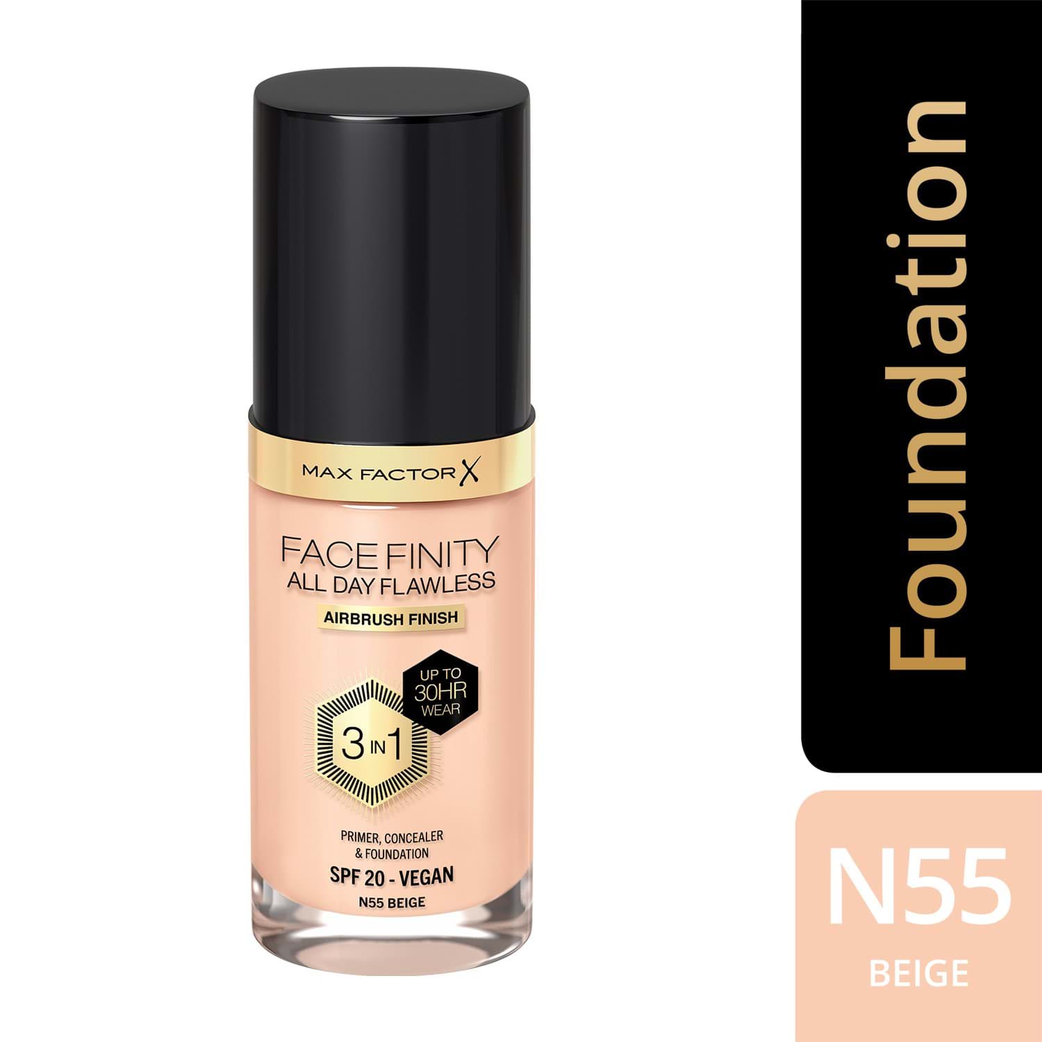 Тональный крем для лица Max Factor Face Finity All Day Flawless 3 в 1, № 55, 30 мл