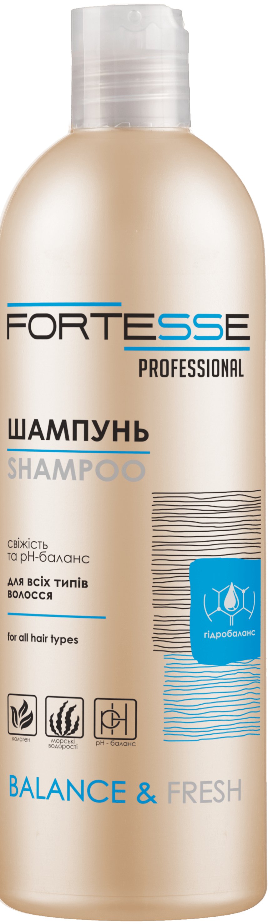 Шампунь Fortesse Professional Balance&Fresh свіжість та pH-баланс для всіх типів волосся, 400 мл