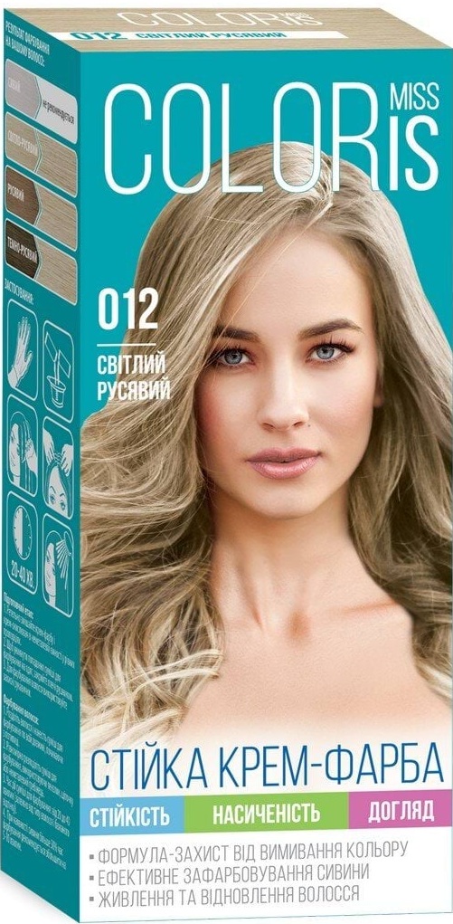 Краска для волос Miss Coloris 012 Светлый русый фото 2