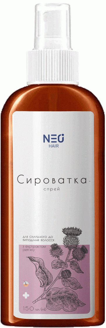 Сироватка-спрей NEO hair з екстрактом реп'яху для схильного до випадіння волосся 150 мл фото 1