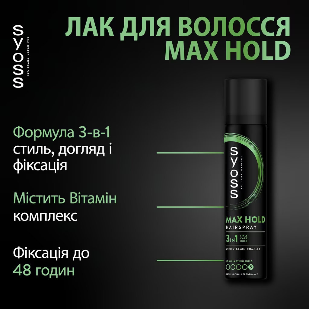 Лак для волос Syoss Max Hold фиксация 5, 75 мл фото 2