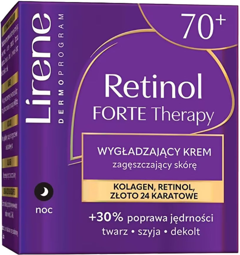 Крем для обличчя Lirene Retinol Forte Therapy 70+ розгладжувальний нічний 50 мл