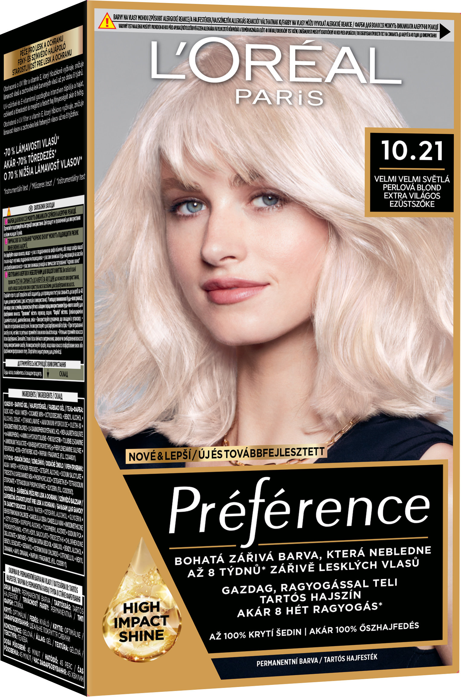Фарба для волосся L’Oréal Paris Preference відтінок 10.21 Стокгольм світло-світло-русявий перламутровий освітлювальний 174 мл 4