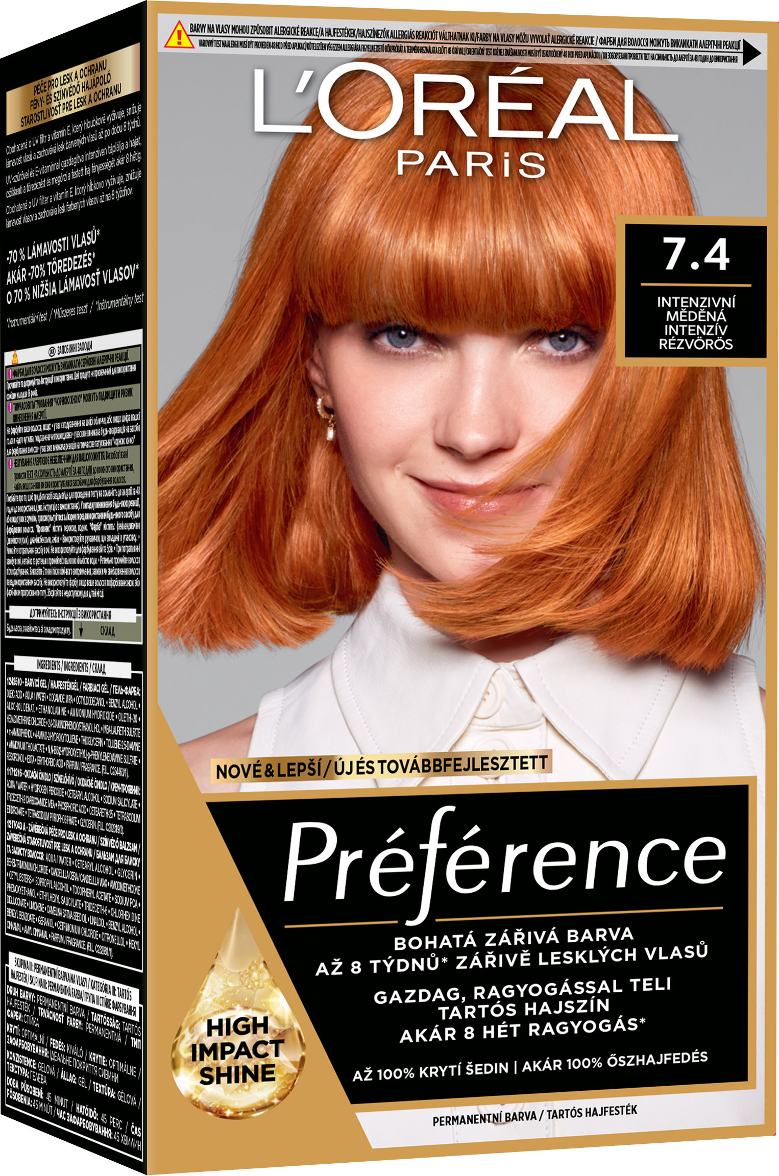 Фарба для волосся L’Oréal Paris Preference 7.4 Інтенсивний мідний 174 мл фото 4