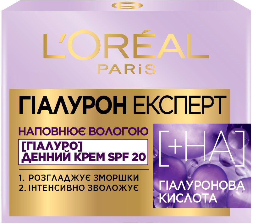 Крем для лица L'Oreal Paris Гиалурон эксперт восстанавливающий увлажняющий дневной уход SPF 20, 50 мл фото 1