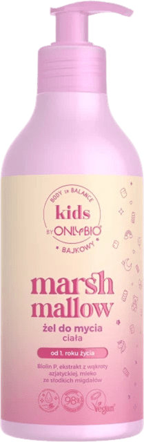 Гель для душу дитячий OnlyBio Body in Balance Kids Marshmallow 400 мл — фото 1