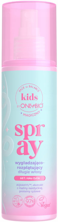 ONLYBIO дитячий спрей для розгладження та розплутування волосся Hair in Balance Kids Magical, 200мл