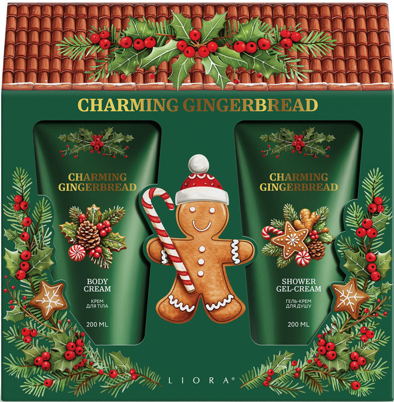 Набір Liora Charming Gingerbread (Гель для душу 200 мл + Крем для тіла 200 мл) 1 шт.