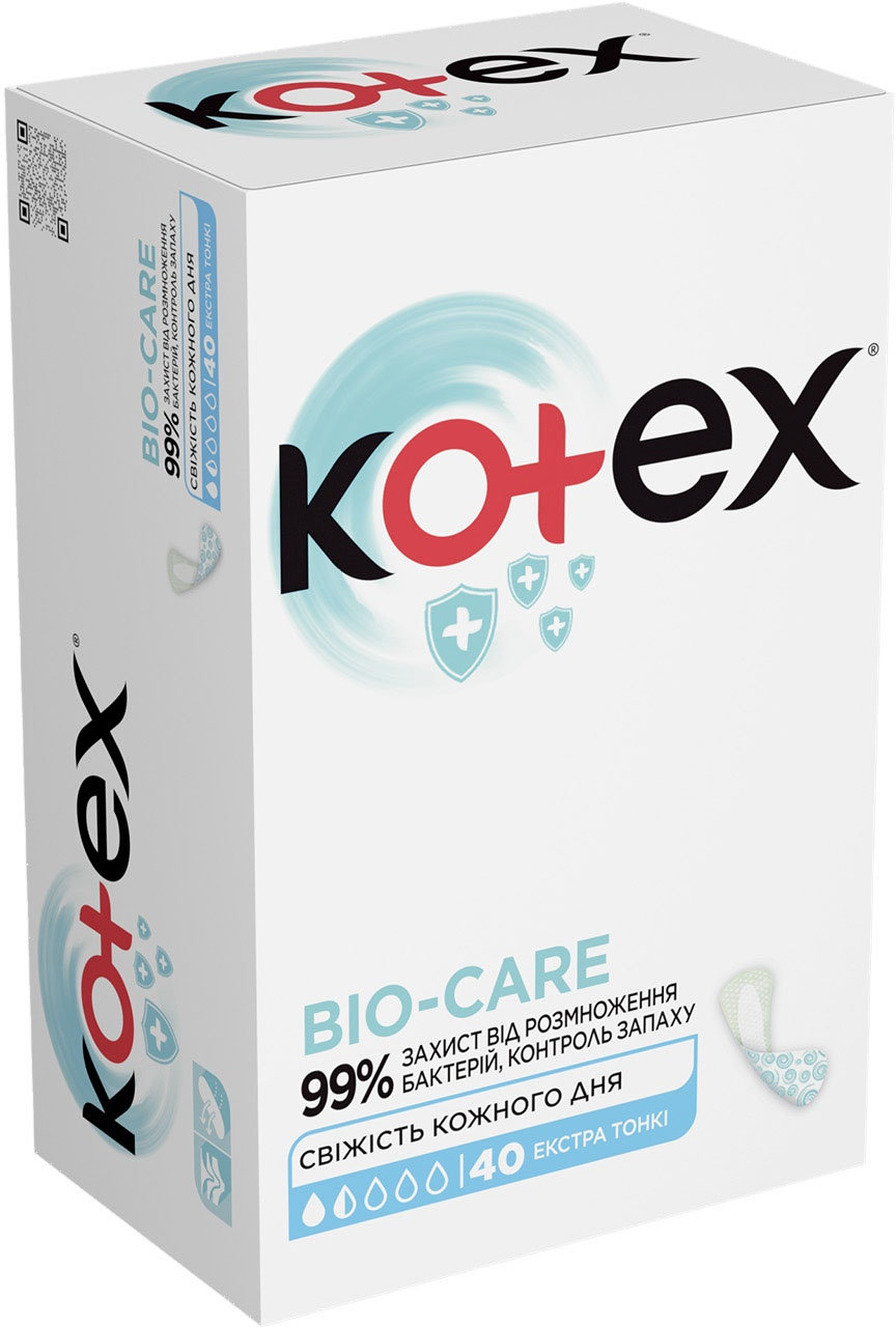 Прокладки ежедневные Kotex Bio-Care Liners Extra Thin 40 шт.