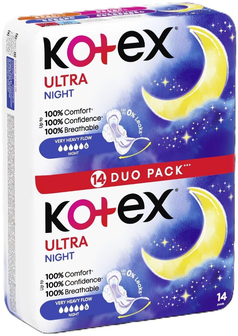 Прокладки гігієнічні Кotex Ultra Night Duo 14 шт. фото 1