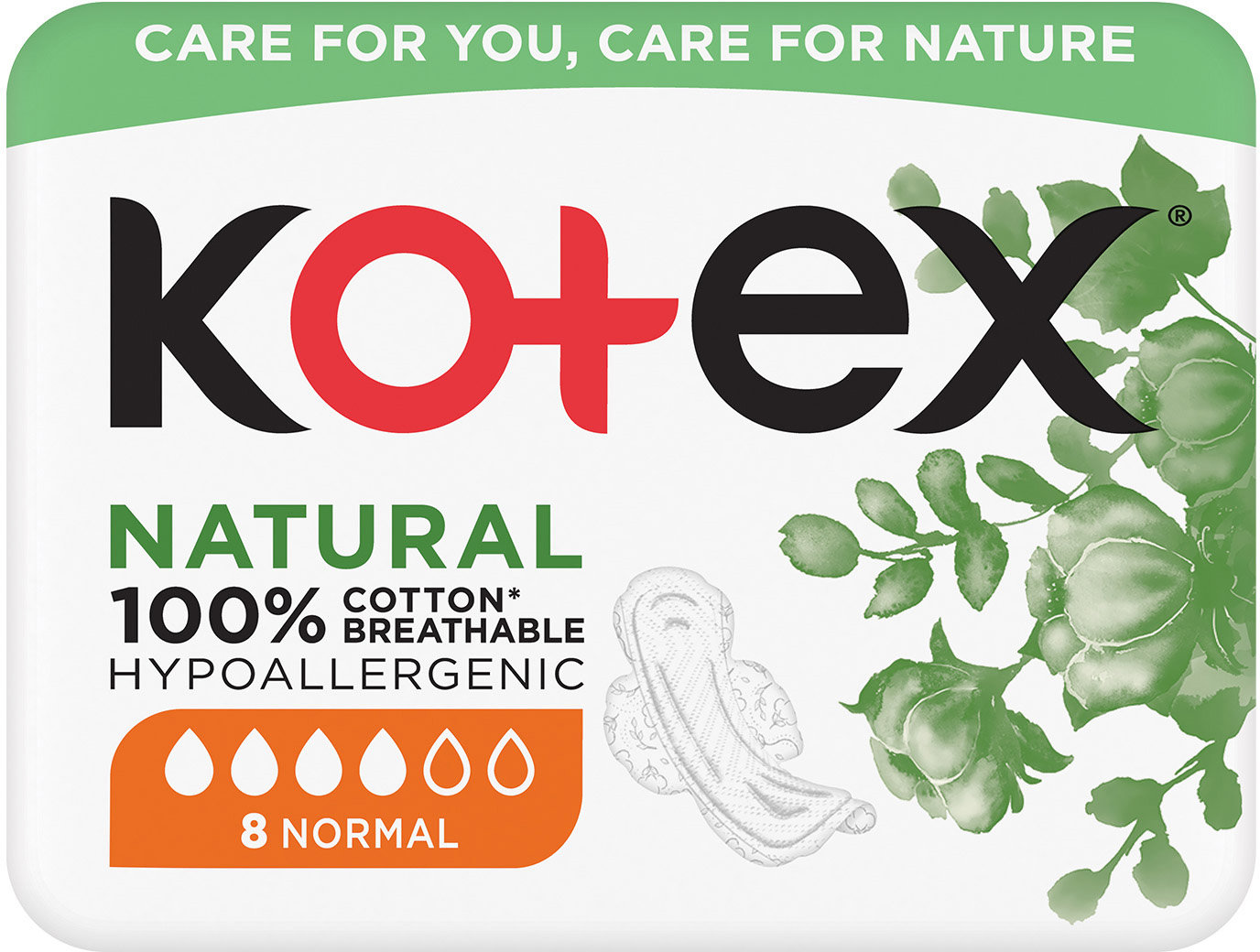 Прокладки гігієнічні Kotex Natural Normal 8 шт. фото 1