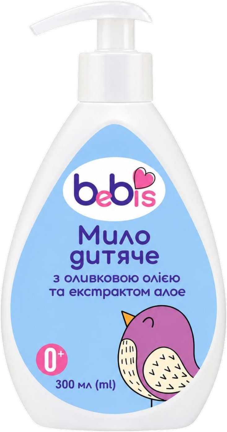 Мило дитяче Bebis з оливковою олією та екстрактом алое 300 мл