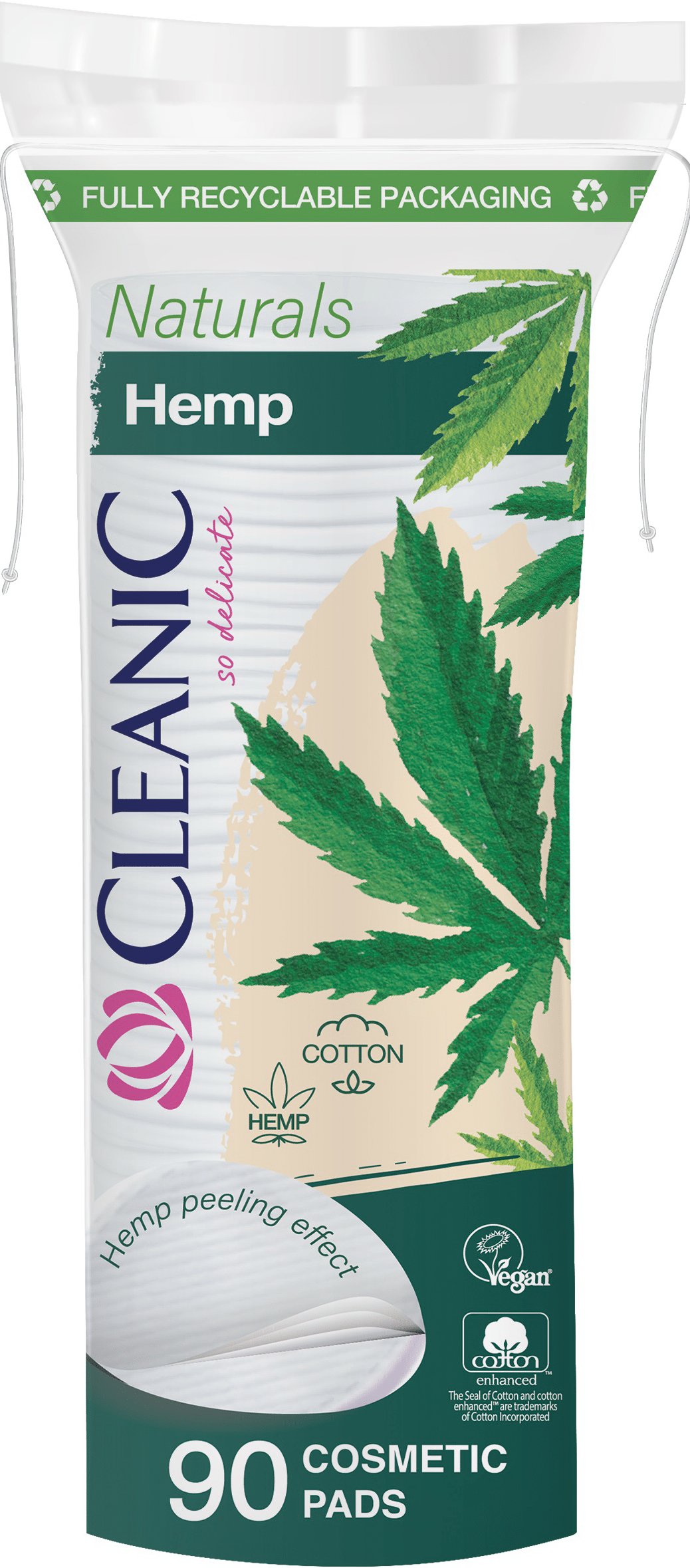 Cleanic ватні диски Naturals Hemp, 90шт 1