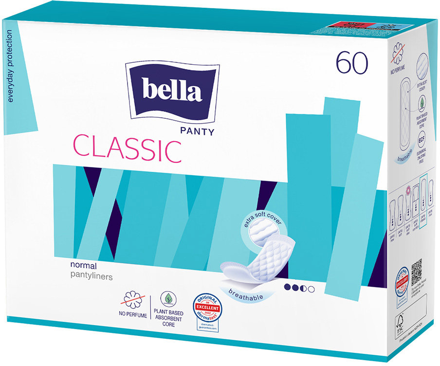 Прокладки щоденні Bella Panty Classic White Line, 50+10 шт 1