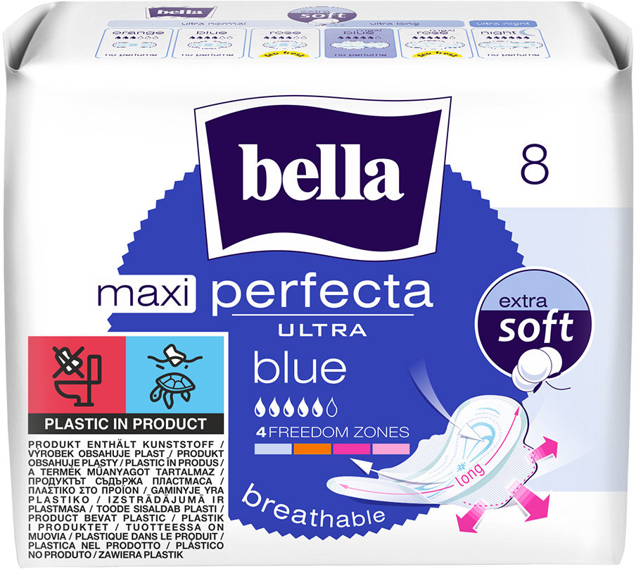 Прокладки гигиенические Bella Perfecta Ultra Maxi Blue, 8 шт.