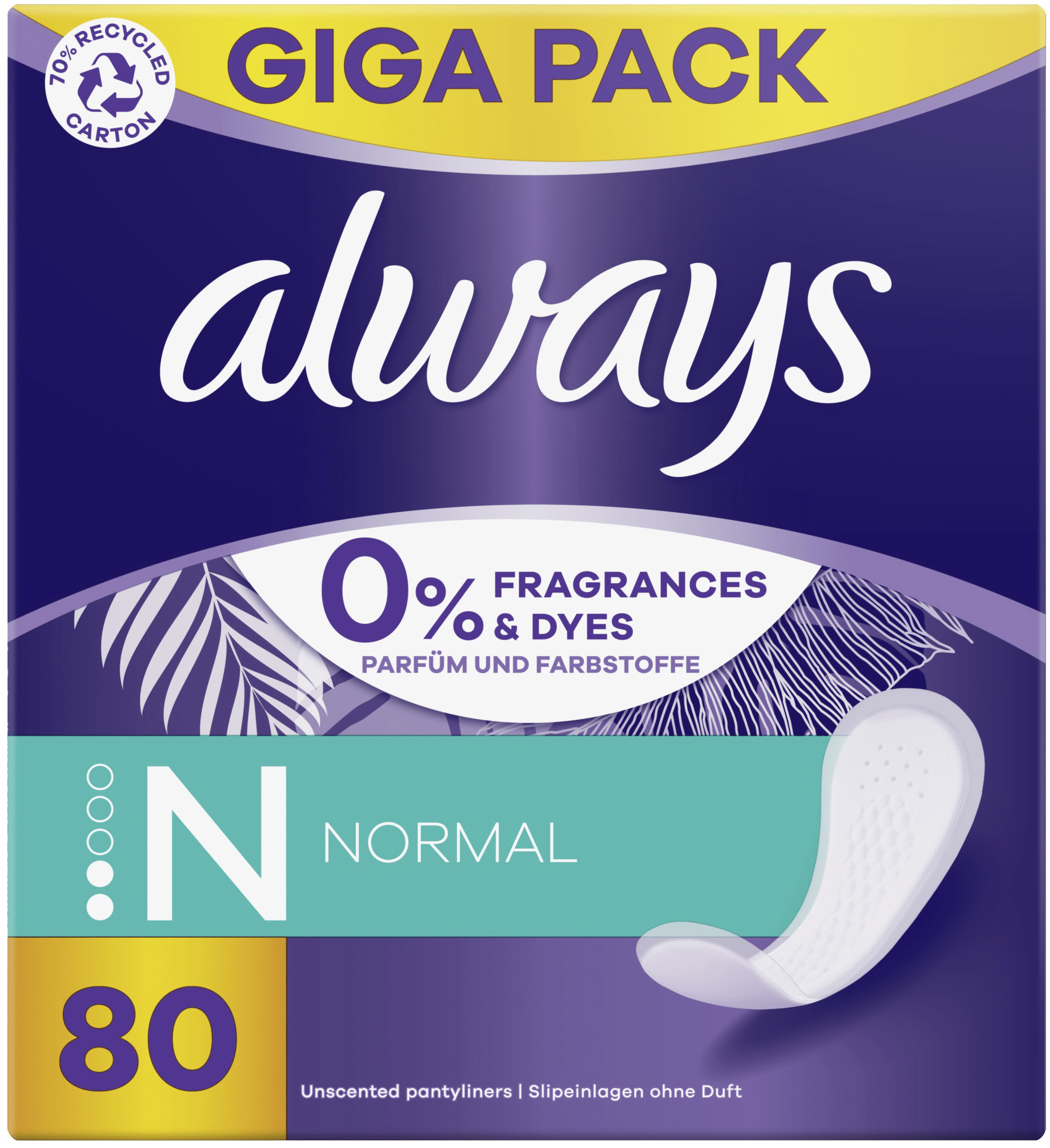 Щоденні прокладки Always Daily Fresh Normal Без запаху 80 шт 7