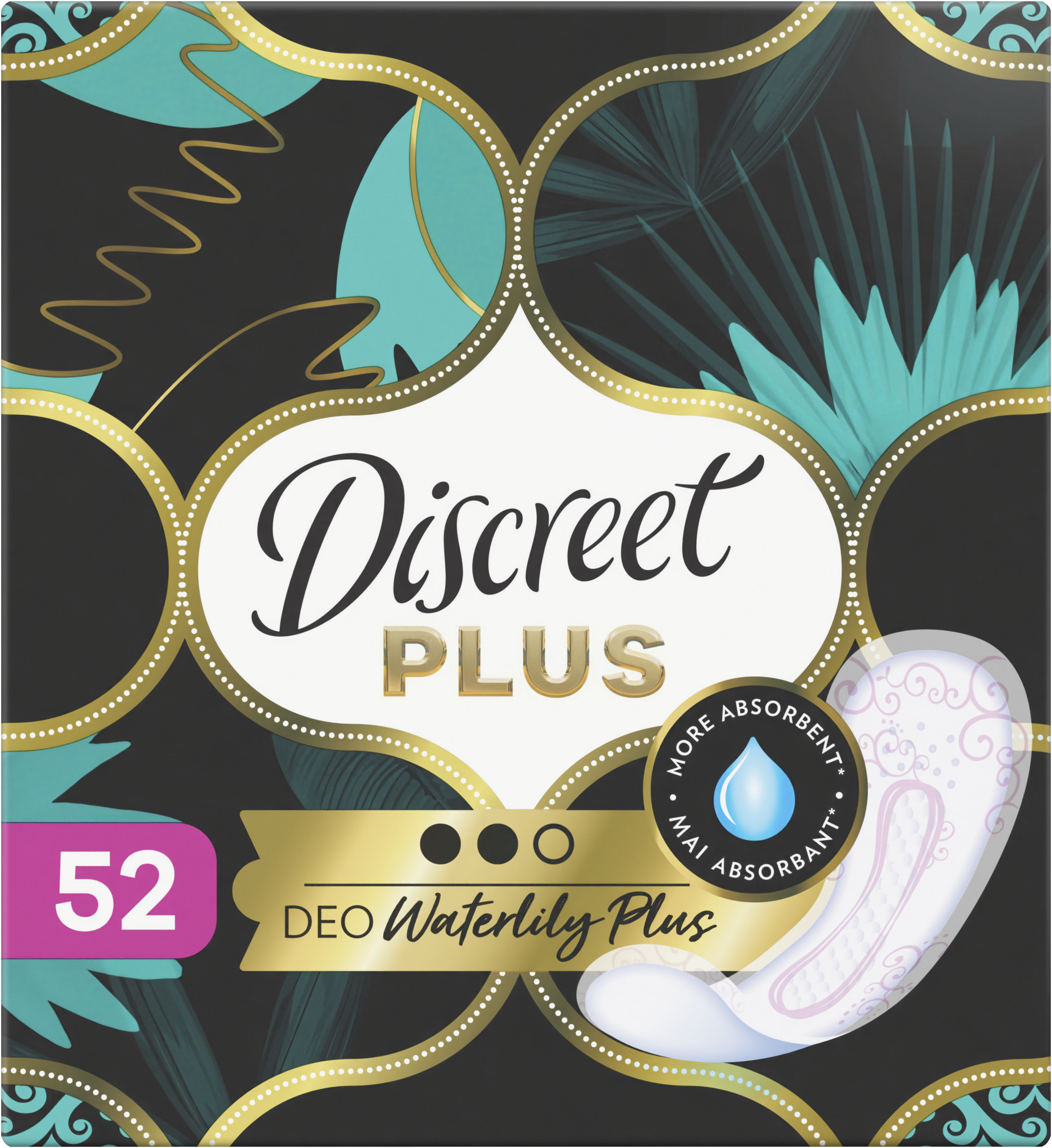 Прокладки ежедневные Discreet ZonePlus Deo Waterlilly 52 шт.