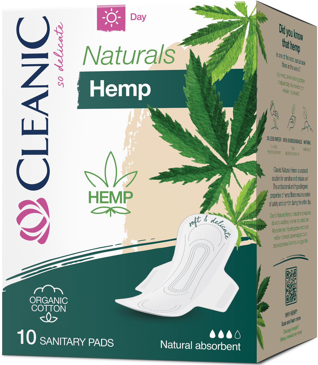 Прокладки денні Cleanic Naturals Hemp 10 шт