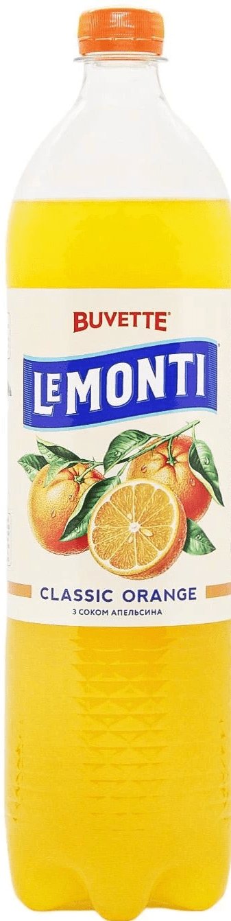 Напій безалкогольний Buvette Le Monti слабогазований з соком апельсина 1.2 л