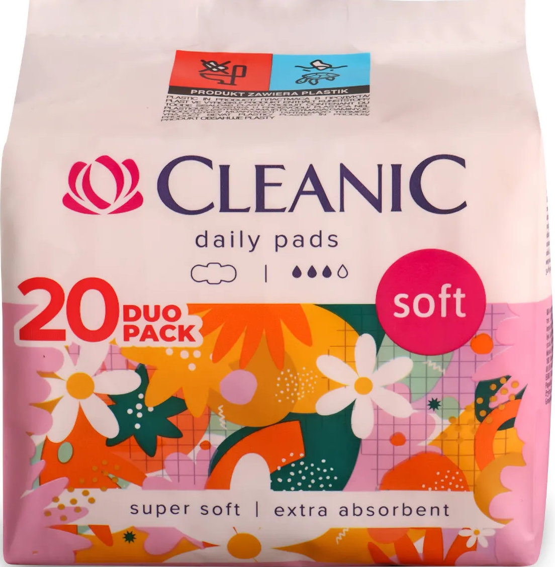 Прокладки гігієнічні Cleanic Soft Daily Pads 20 шт. 1