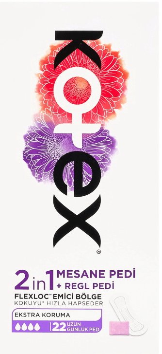 Щоденні прокладки Kotex 2в1 Extra Protect, 22 шт 2