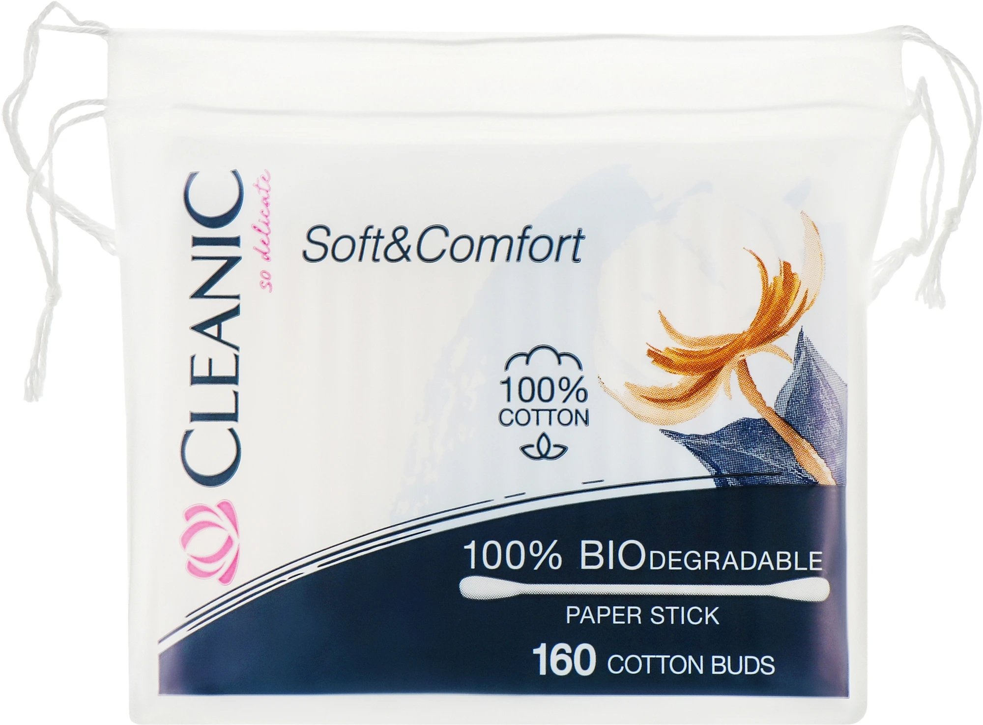 Cleanic ватні палички Soft&Comfort п/е, 160шт 1