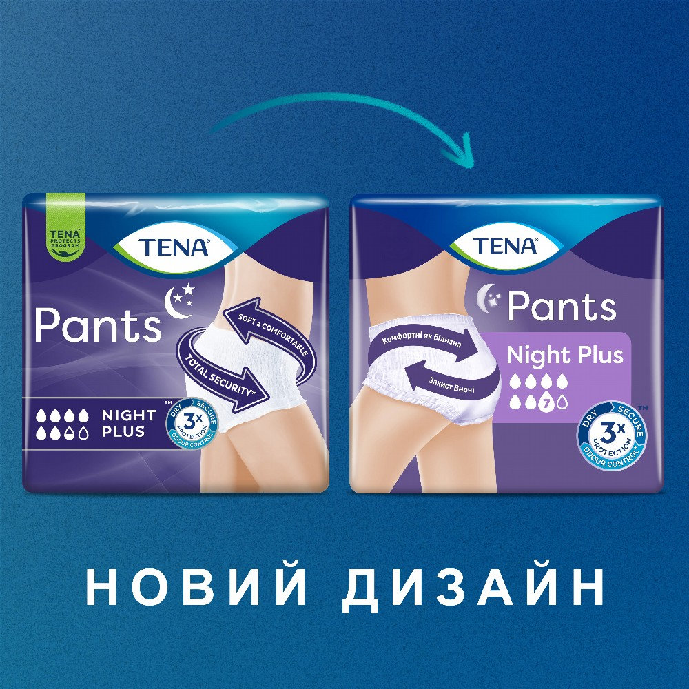 Подгузники-трусы Tena Plus Night Large для взрослых, 12 шт фото 1