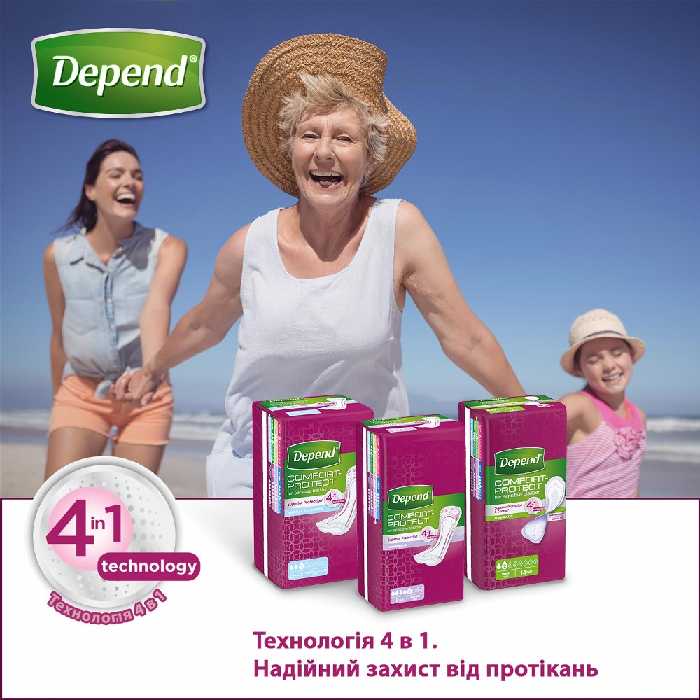 Прокладки урологічні Depend Normal Plus Pad 12 шт. фото 5