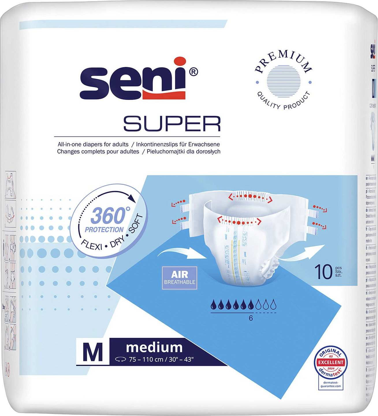 Підгузки для дорослих Seni Super Seni Medium (75-110 см) 10 шт. 4