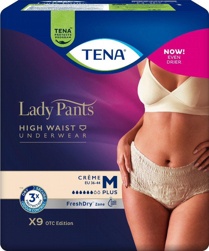 Трусы урологические для женщин Tena Lady Pants, Plus M Creme, 9 шт