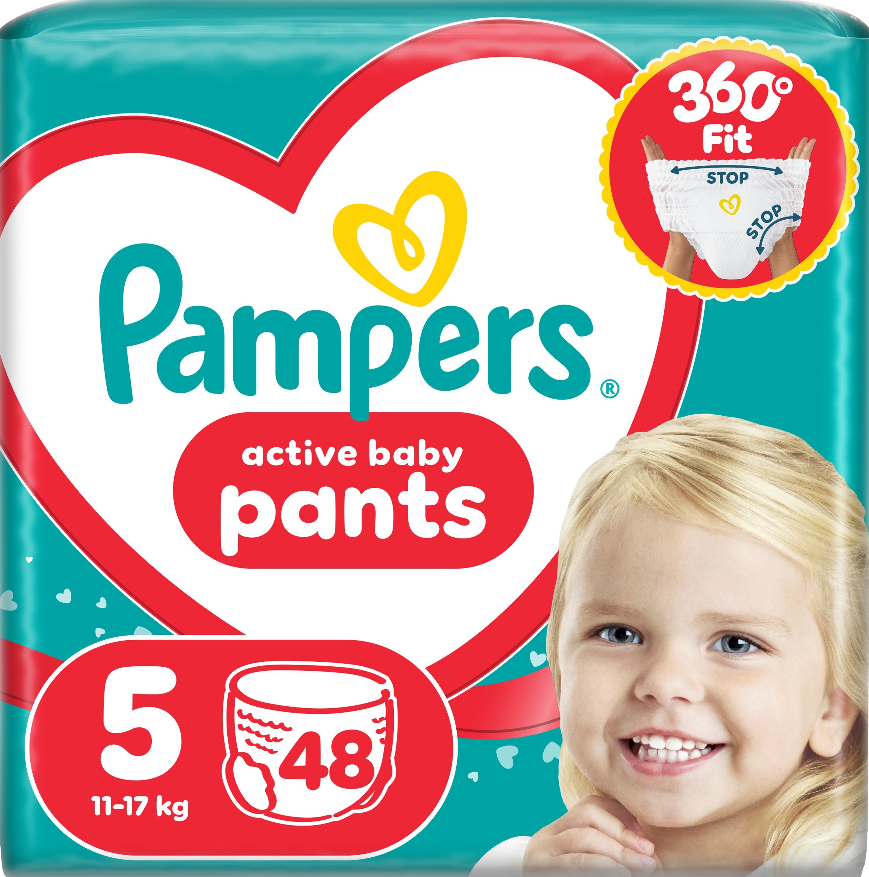 Подгузники-трусики Pampers Active Baby Pants Размер 5 (11-17 кг) 48 шт.