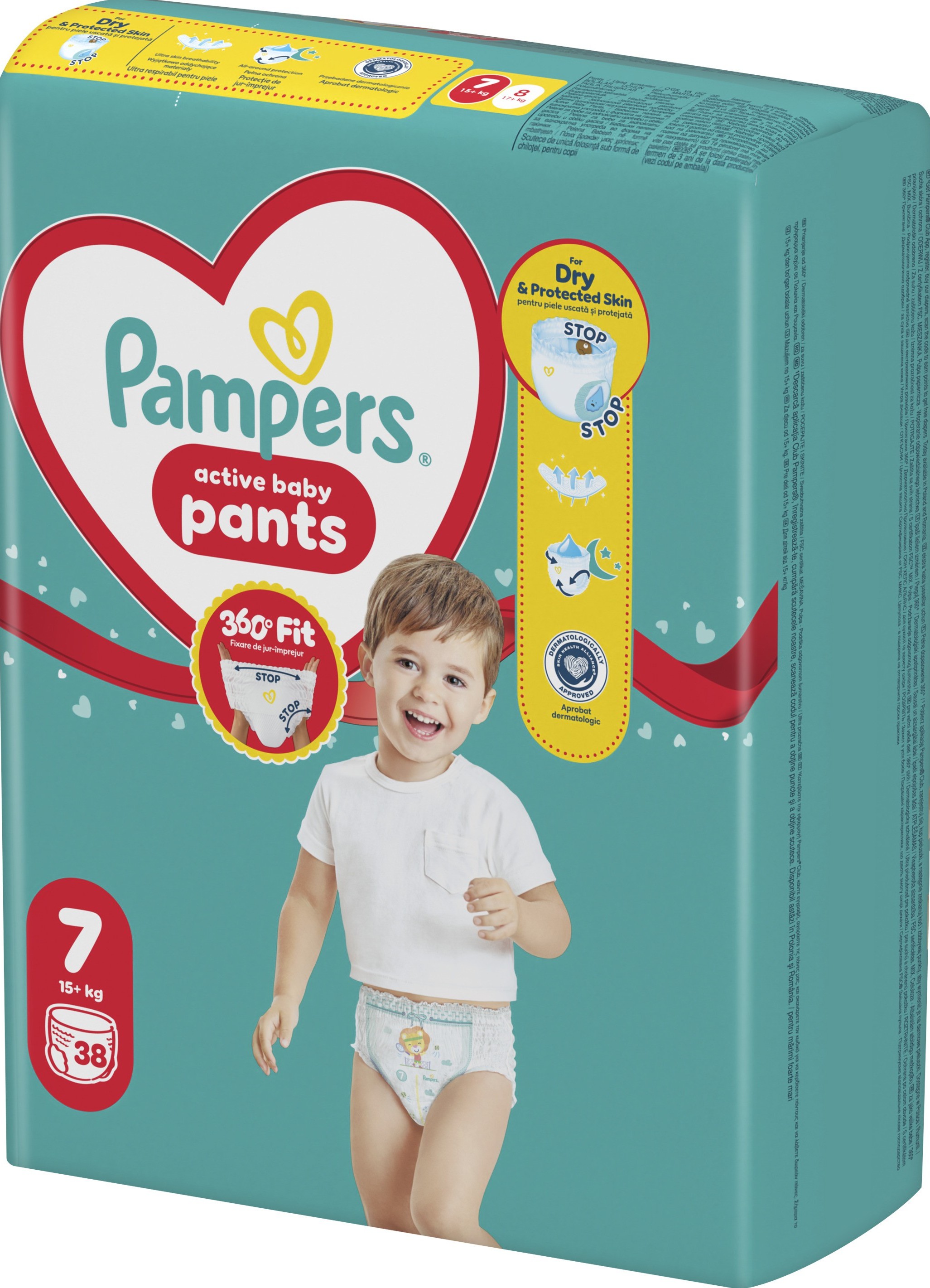 Подгузники-трусики Pampers Active Baby Pants Размер 7 (15+ кг) 38 шт. фото 1