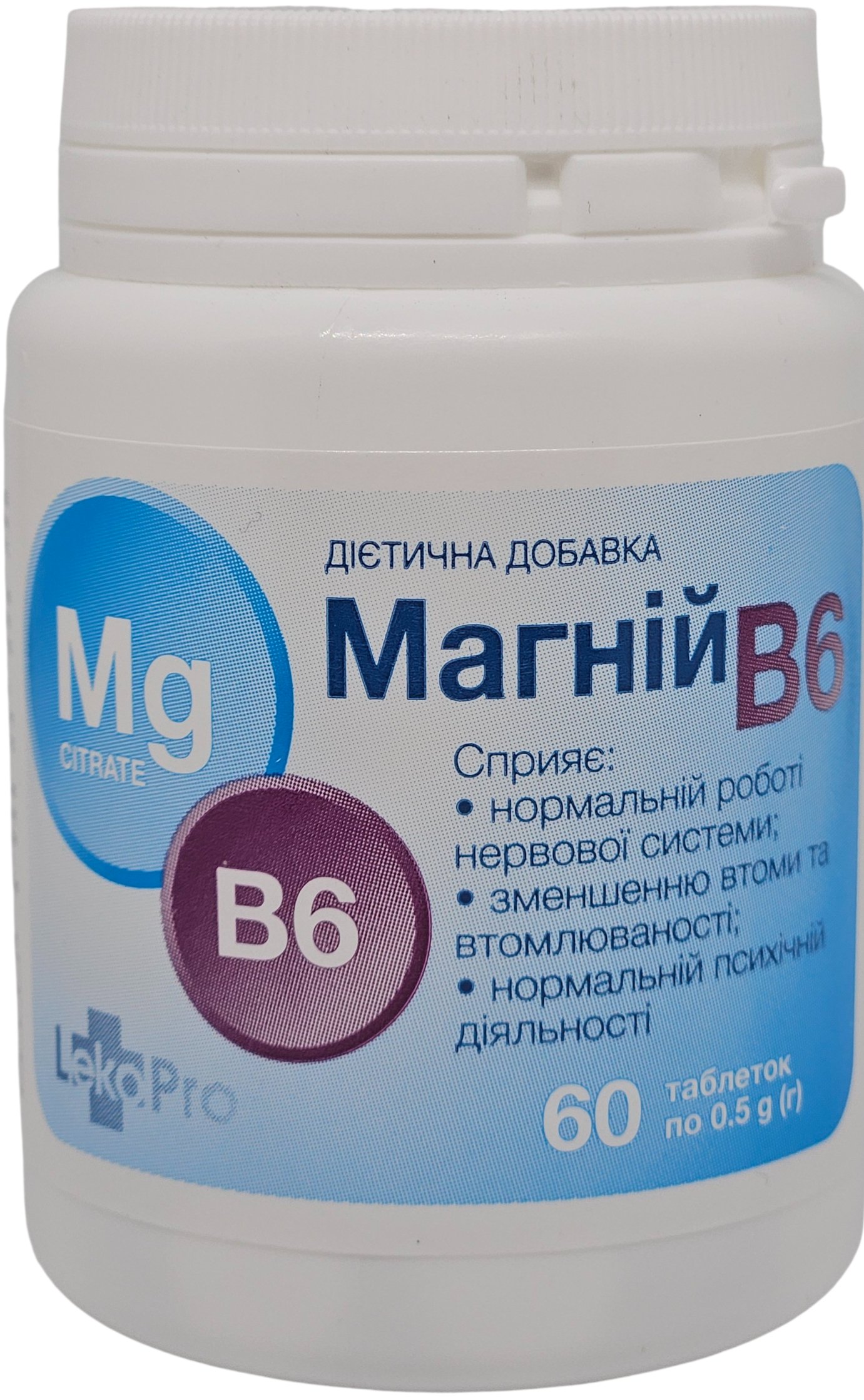 Дієтична добавка LekoPro Магній В6, 60 шт. 3