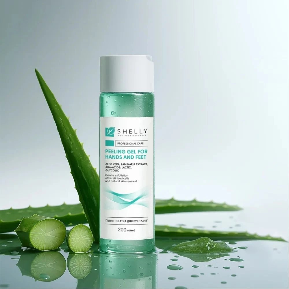 Пілінг-скатка для рук та ніг Shelly Aloe &Mint з алое та AHA-кислотами 200 мл фото 2