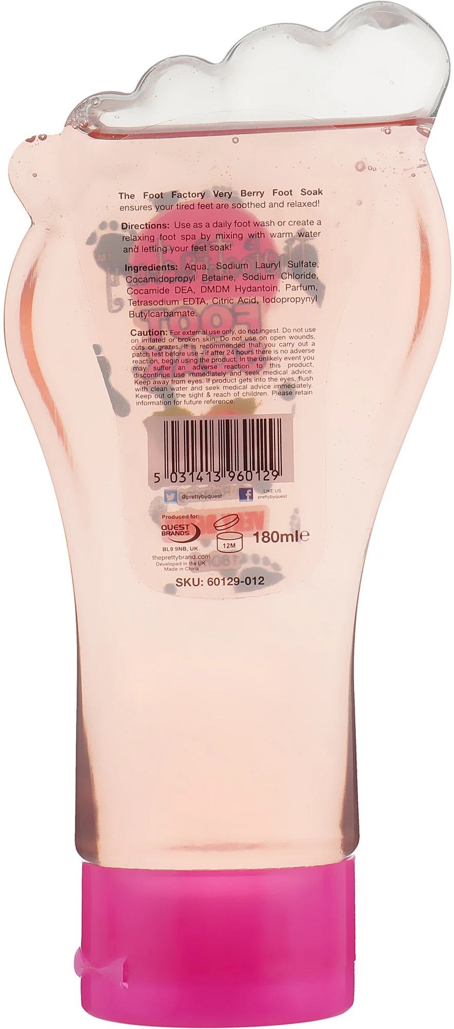 The Foot Factory ванночка для ног Very Berry, 180мл