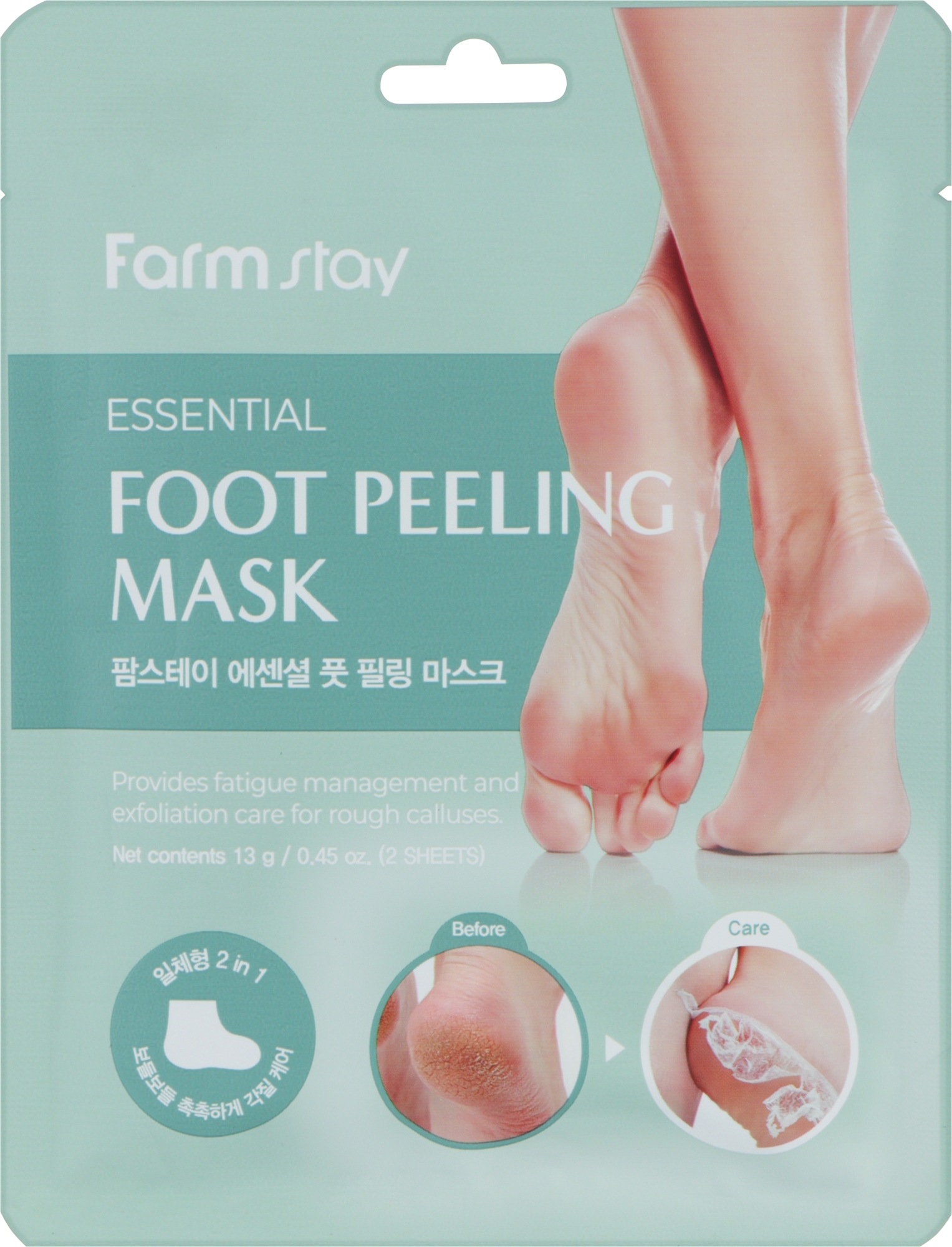 Маска-носки FarmStay Essential Foot Mask пилинг 13 г