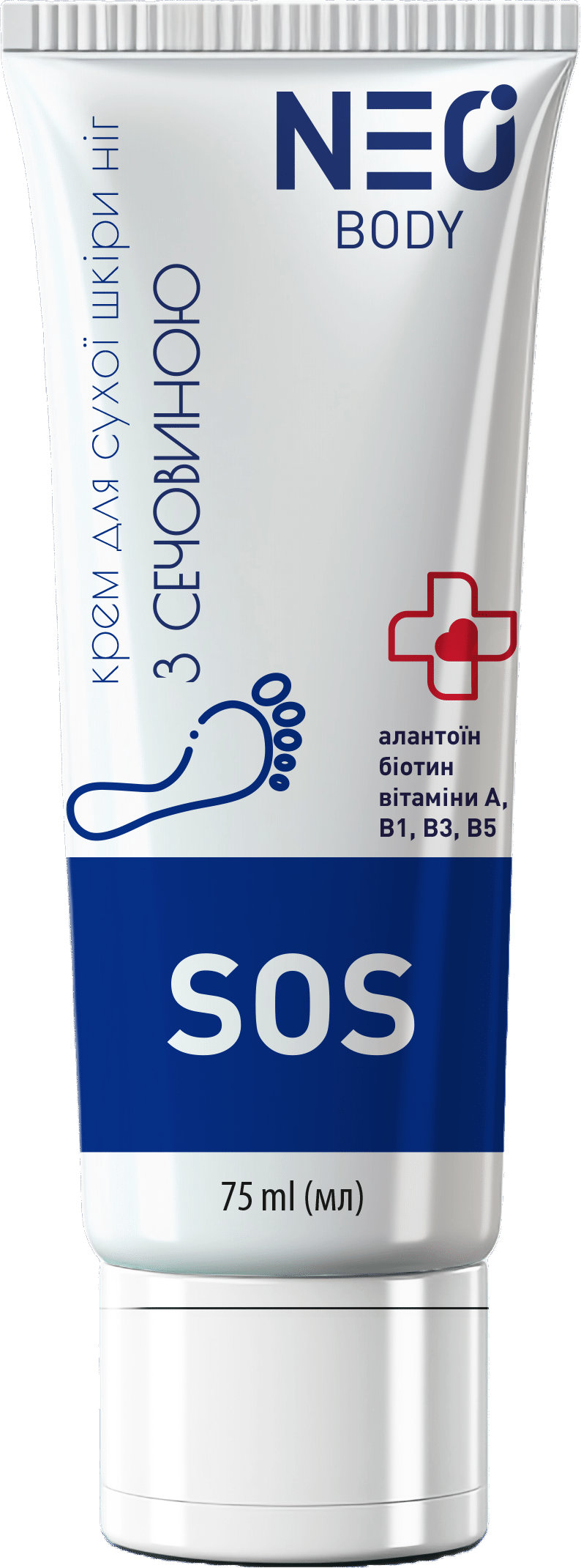 Крем для ніг NEO BODY SOS від тріщин з сечовиною, 75 мл 1
