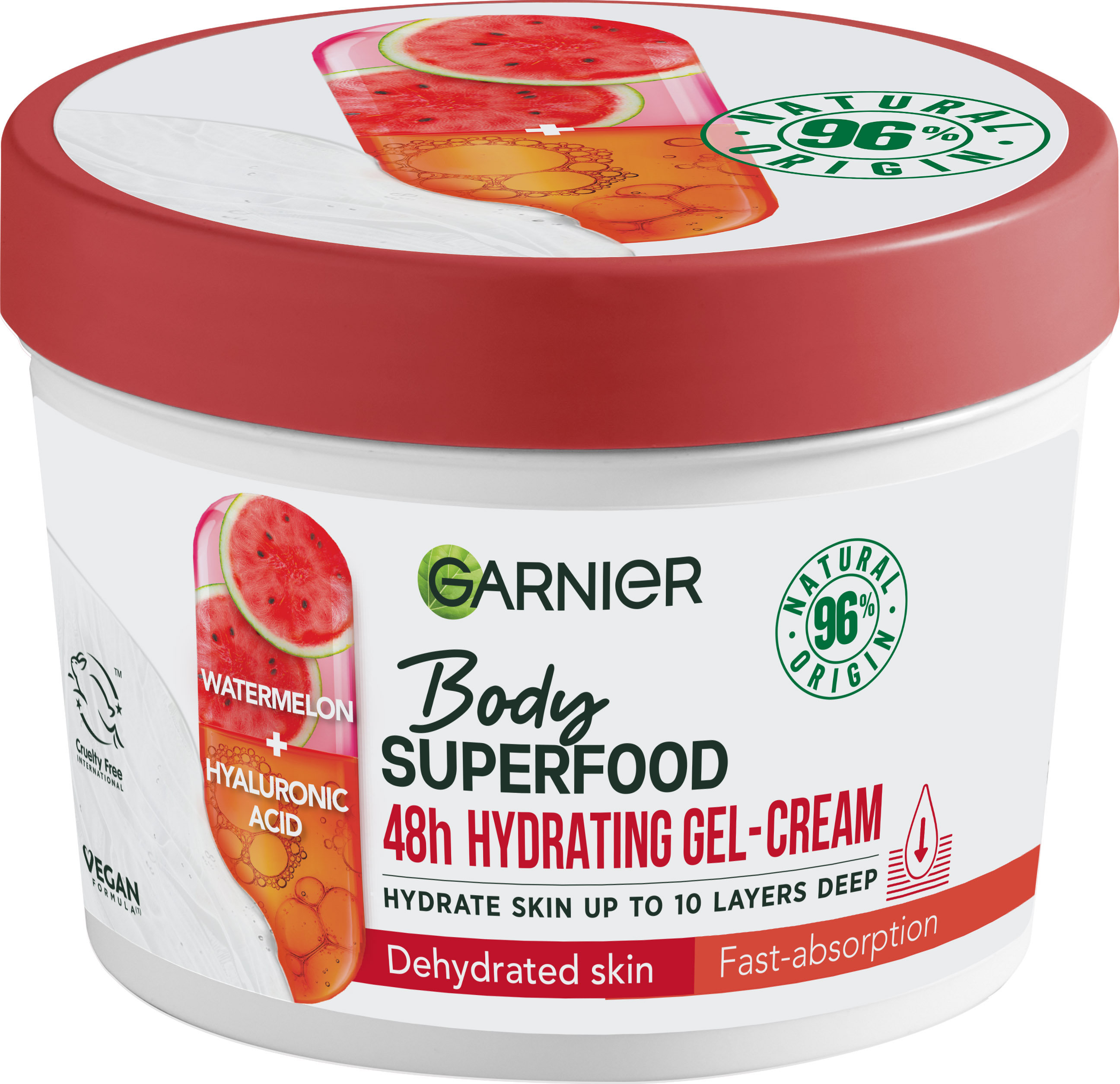 Гель-крем Garnier Body Superfood Кавун для зневодненої шкіри 380 мл
